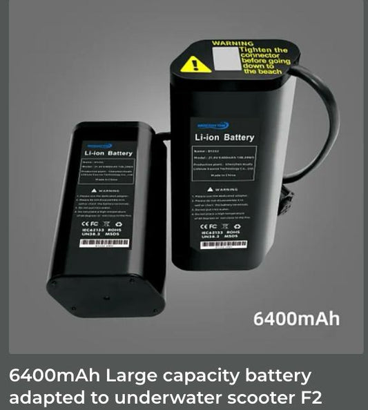 EXTRA LARGE Lithium battery 138.24 Watts for up to 90 minutes operation time.